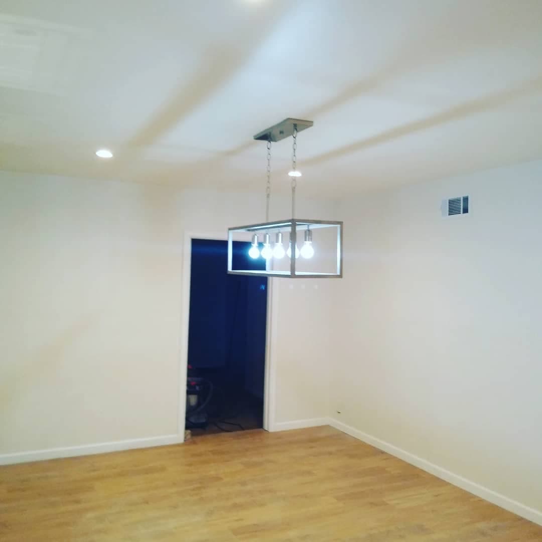 Bedroom light fixture installation