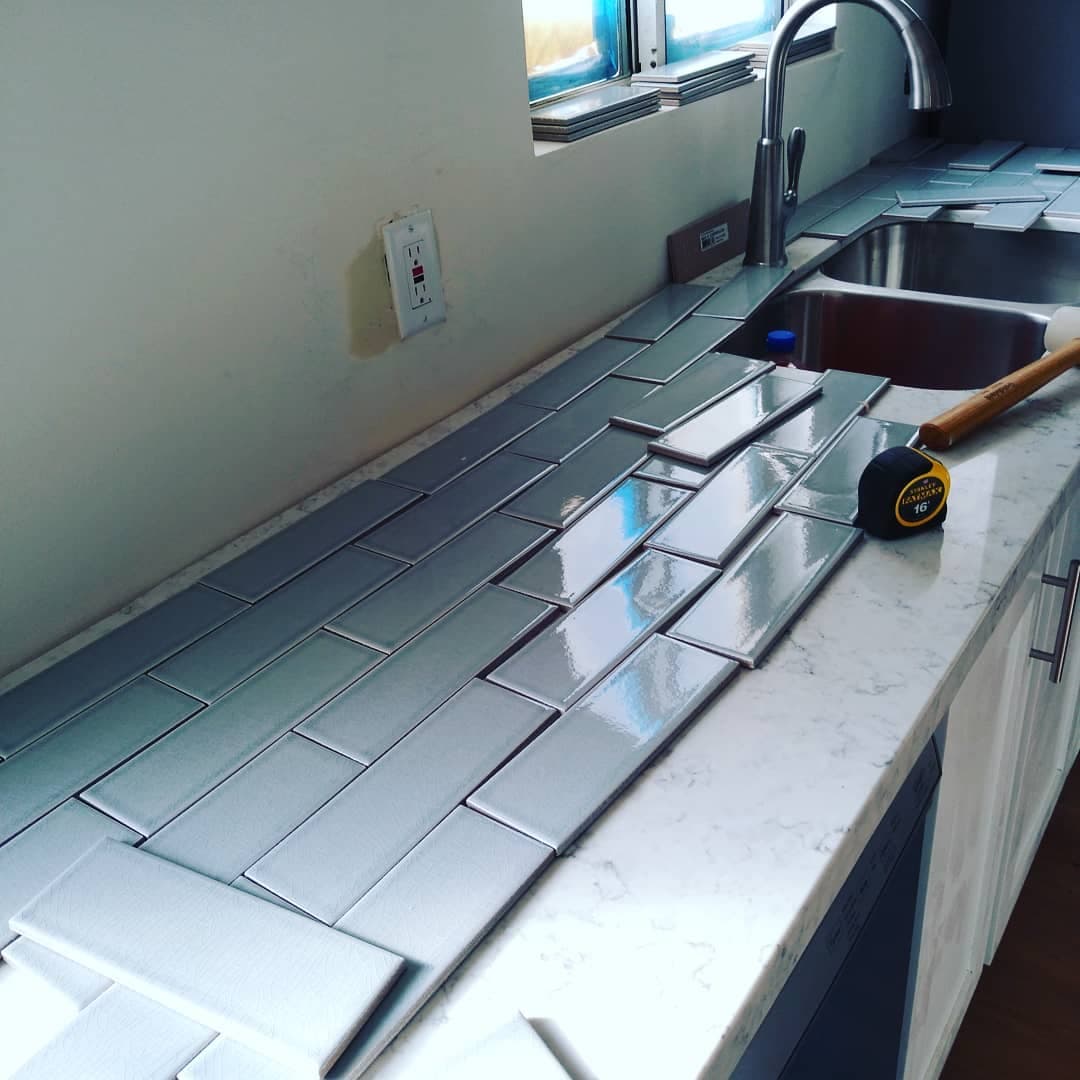 Preparing kitchen for a tile backsplash remodel