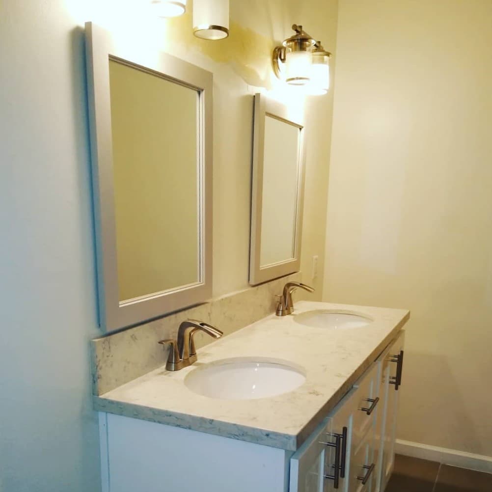 Brand new remodeled bathroom sink and vanity